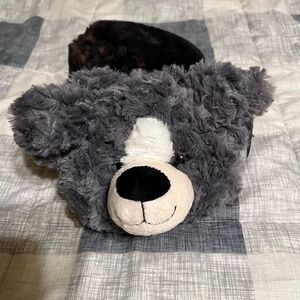 Gray Bear Plush Toy Purse